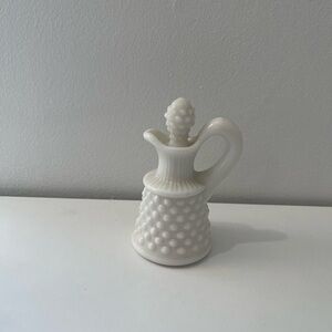 Fenton Vintage Milk Glass Hobnail Cruet